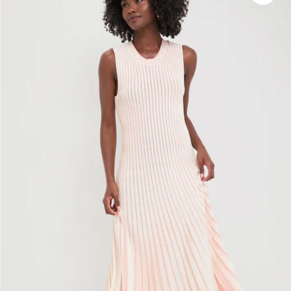 Pink and White Striped knit dress. Brand new, with tags, never used.